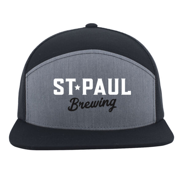 Pacific Headwear - 6-Panel Arch Trucker Snapback Cap - Embroidered Logo Thumbnail