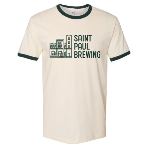 Next Level - Unisex Cotton Ringer T-Shirt - Printed Logo Thumbnail