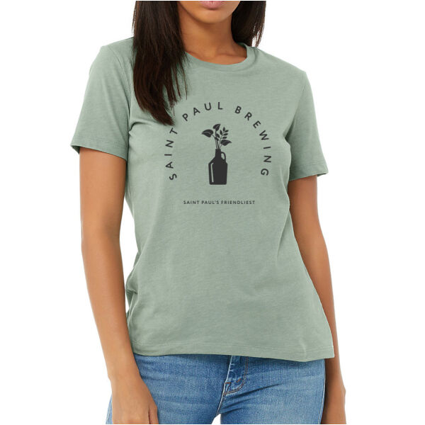 BELLA + CANVAS - Women's Relaxed Fit CVC Jersey Tee - Printed Logo Thumbnail