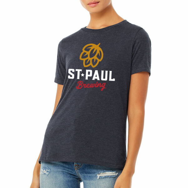 BELLA + CANVAS - Women's Relaxed Fit CVC Jersey Tee - Printed Logo Thumbnail