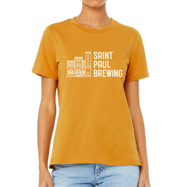 BELLA + CANVAS - Women's Relaxed Fit CVC Jersey Tee - Printed Logo Thumbnail