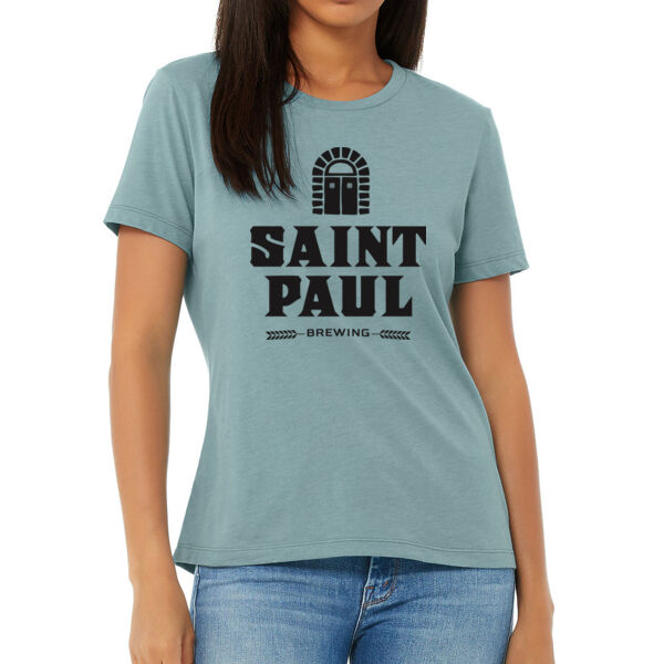 BELLA + CANVAS - Women's Relaxed Fit CVC Jersey Tee - Printed Logo Thumbnail