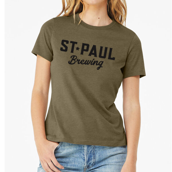 BELLA + CANVAS - Women's Relaxed Fit CVC Jersey Tee - Printed Logo Thumbnail