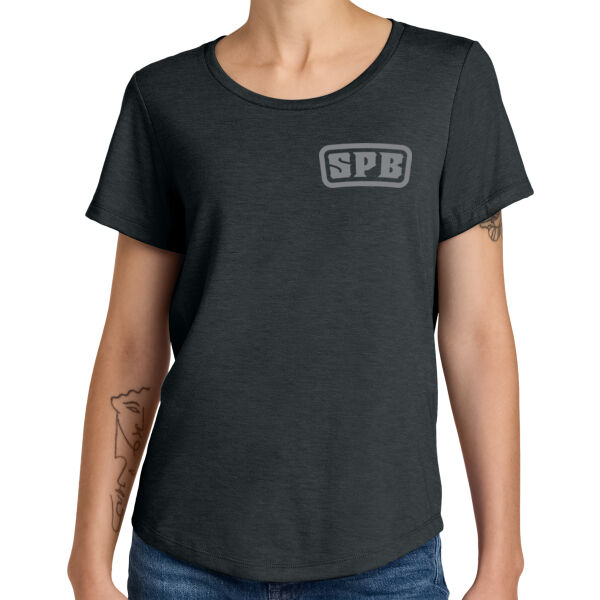Allmade® Women’s Relaxed Tri-Blend Scoop Neck Tee - Printed Logo Thumbnail