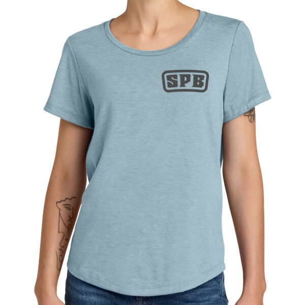 Allmade® Women’s Relaxed Tri-Blend Scoop Neck Tee - Printed Logo Thumbnail