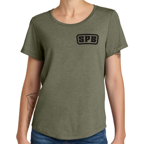 Allmade® Women’s Relaxed Tri-Blend Scoop Neck Tee - Printed Logo Thumbnail