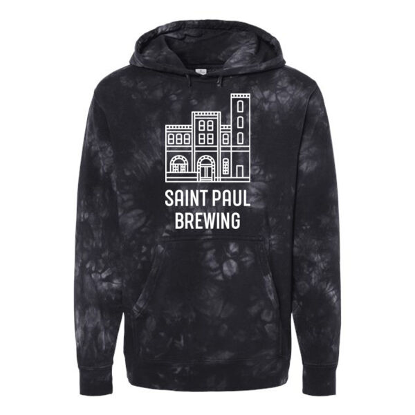 Independent Trading Co. - Midweight Tie-Dyed Hooded Sweatshirt - Printed Logo Thumbnail