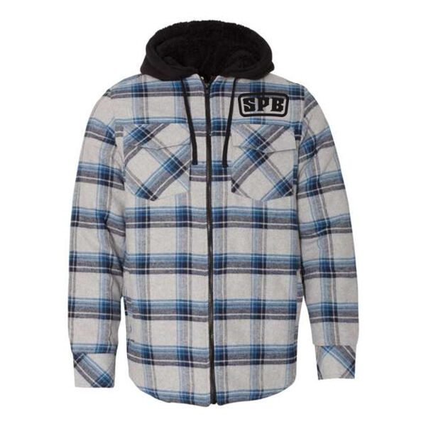 Burnside - Quilted Flannel Hooded Jacket - Embroidered Logo Thumbnail