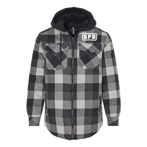 Burnside - Quilted Flannel Hooded Jacket - Embroidered Logo Thumbnail