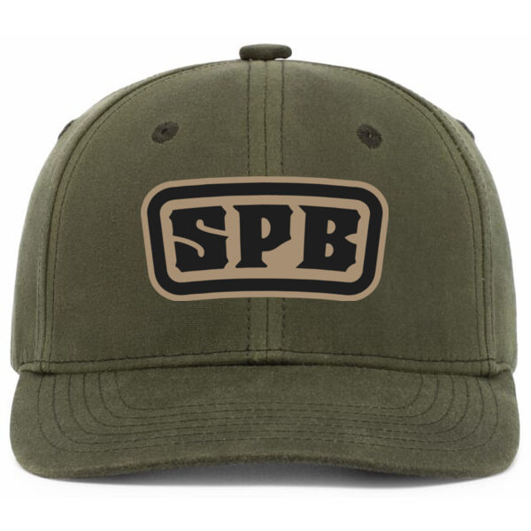 Pacific Headwear - Waxed Cotton Dad Cap - Faux Leather Patch Thumbnail