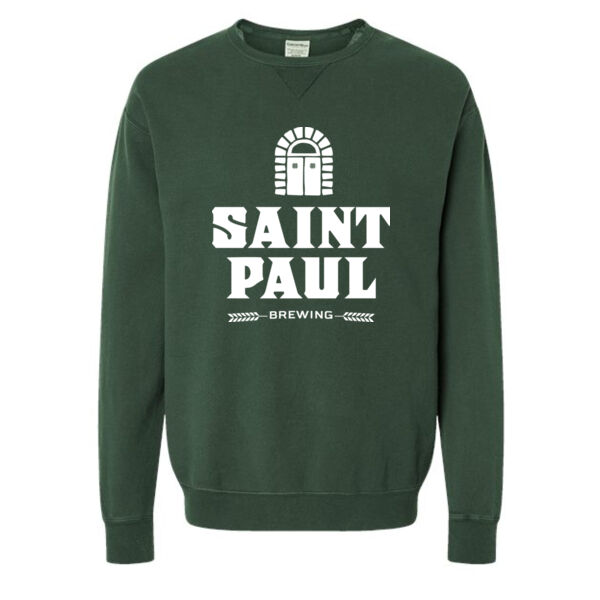 **CLOSEOUT ITEM** Garment Dyed Crewneck Sweatshirt - Printed Logo Thumbnail